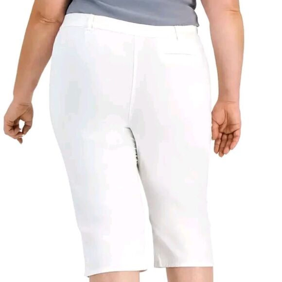 Karen Scott Petites Woven Capris Brite white, 12 Pettite - Picture 3 of 7
